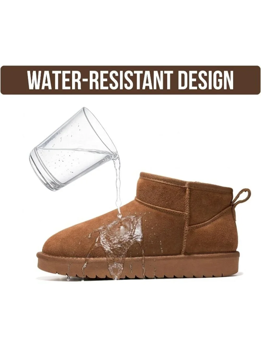 Womens Tobacco Suede Project Cloud Genuine Leather Comfortable Ankle Boots
